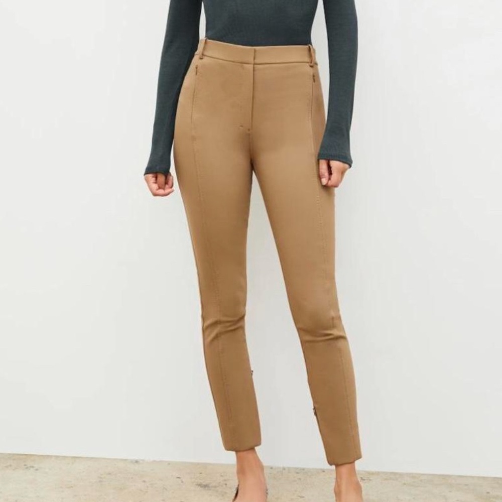 MM LaFleur Tailored Stretch Ankle Pants in Camel